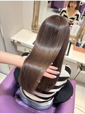 京都美容室 髪質改善 レイヤーカット ブリーチなし 透明感カラー