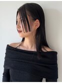 リップラインカット 姫カット　顔まわりカット