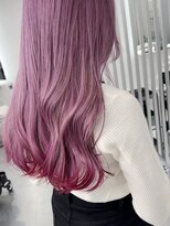 モア シルエ(MoA cilue)&nbsp;ホワイトピンク/裾カラー/MoA cilue