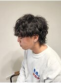マッシュウルフツイストスパイラルパーマ
