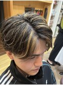 ハイライトポイントカラーメッシュブリーチフェザー札幌美容室