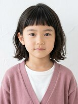 と和 巣鴨 キッズ【骨格補正】オン眉バングの都会的ミディボブ