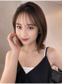 大人ボブ銀座レイヤーカット有楽町ミディアムボブベージュ