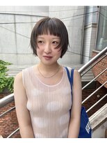 スロウ 代官山(Sraw) ボブ ボブレイヤー ブラウンカラー ブラウンベージュ 顔周り