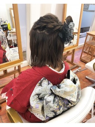 ベスト成人式 髪型 セミロング おろす 最高のヘアスタイルのアイデア