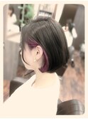 耳かけ・ポイントカラーボブ