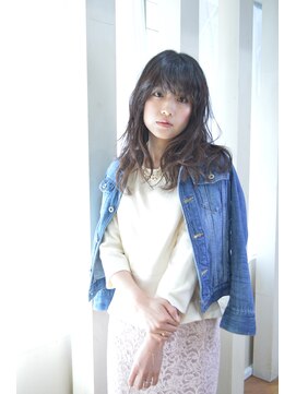 ヘアカフェ コトノハ(hair cafe Kotonoha) 【コトノハ】厚めバング　大人かわいいヘルシーレイヤーロング