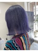 ラベンダーアッシュ切りっぱなしボブ【平本】