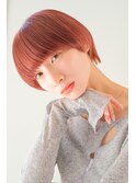大人かわいい暖色系カラーショートボブ/チェリーブラウン<青山>