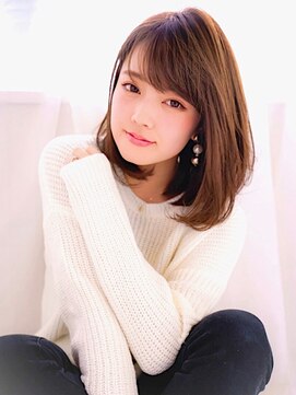 ロンドローズ 名古屋(Lond damaskRose) チョコレート 切りっぱなし イヤリングカラー 韓国ヘア 顔周り