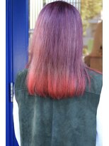 ヘアーサロン ビー(hair salon b.)&nbsp;ダブルカラー　エンズカラー　ピンク　ケアブリーチ