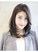 大大大人気★かきあげ前髪×レイヤーカット×透明感カラー★京佳