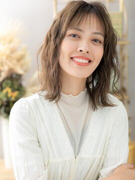 カバーヘア ブリス 志木南口駅前店(COVER HAIR bliss) 抜け感ウェットヘア小顔波巻きエアリーミディa志木20代30代40代