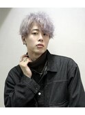 ラベンダーベージュ メンズカット ブリーチ
