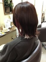 コアフィールフィス(COIFFURE fils)&nbsp;【見附　今町】インナーピンク　似合わせカットスタイル