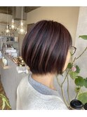 アンブレラカラー/白髪ぼかし/上品グラボブショート