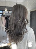 【札幌白石】ハイライト/アッシュグレー/くすみカラー/艶ロング