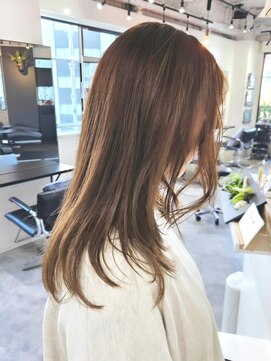 エイス 梅田 中津(Ace) レイヤーカット　マロンベージュ