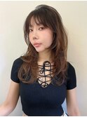 ブリーチなしダブルカラーチョコレートブラウン冬カラーレイヤー
