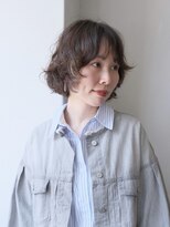 フィエル(fielu)&nbsp;柔らかニュアンスパーマ×ショートボブ【担当:ISAO】