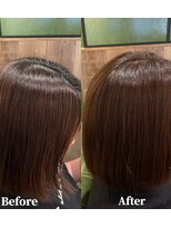 ヘアープレゴ(hair Prego) ファッショングレイカラーBefore&After