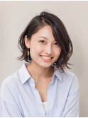 ナチュラルボブ20代30代40代【黒髪】【ショートパーマ】