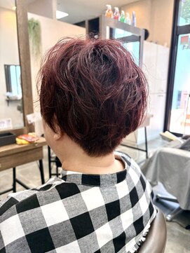 バセット バイ アルター 鎌取店(basset by aL-ter) ダークパープル/ナチュラルショート/ミルクブラウン/夏/鎌取