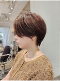 夏にぴったりクールなナチュラルショートミルクブラウン