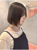結べる長さのボブ/韓国風レイヤーカット/顔周りカット/前髪