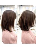 ふんわりひし形ミディアム☆ピンクベージュROMMY田中