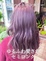 美容室 メザミー MESAMIES&nbsp;20代ハイトーンカラーゆるふわ愛されセミロング