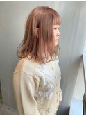 sungooseミニウルフテラコッタデジタルパーマくすみブルー