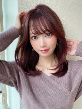 アフロート エル 大阪(AFLOAT L) シルキーベージュ/斜めバング/グレージュカラー/デザインカラー