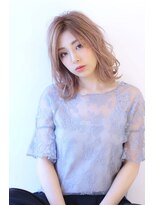 オーロ 西宮店(ORO)&nbsp;ハイトーンベージュ　外はねウェーブミディアム