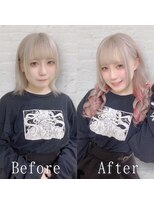 あるじゃんすー 梅田店&nbsp;ホワイトピンク#シールエクステ#イメチェン#韓国#エクステ#梅田