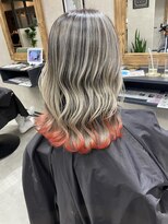 サニー 渋谷(SUNNY)&nbsp;バレイヤージュ、ハイライト、レイヤーロング、グレーベージュ