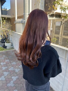 スーリール 姪浜店(Sourire) 大人かわいいコーラルブラウン【sourire 神田】