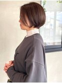 前髪長め大人ショート