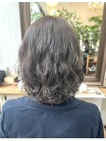ギフト ヘアー サロン(gift hair salon) 【ミディアムボブデジタルパーマウェーブ】原口健伸