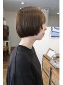 お顔周りもかわいいぱたっとボブ