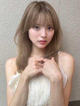 ユーフォリア 渋谷グランデ(Euphoria SHIBUYA GRANDE) ミルクティーベージュ　ケアブリーチ　顔周りレイヤー　透明感