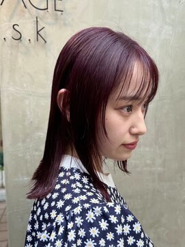 ヴィサージュバスク(VISAGE ba.s.k) 切りっぱなしボブ×顔周りレイヤー