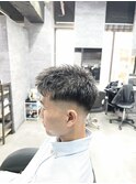 大分中央町メンズパーマカットスキンフェード短髪ショート