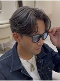 50代40代白髪ぼかしシルバーメッシュバレイヤージュ