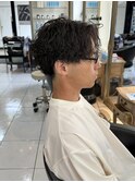 メンズパーマ メンズサロン 波巻きパーマ スパイラルパーマ