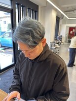 サニーズ(SUNNY'S by CONKS)&nbsp;メンズショート/デザインカラー/ブリーチ/アイスブルー