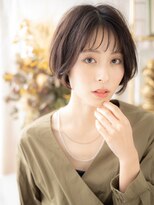カバーヘア ブリス 北浦和(COVER HAIR bliss)&nbsp;小顔カット/小顔ショート/丸みショート/ダークアッシュ/暗髪g