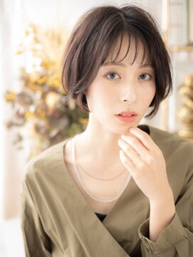 カバーヘア ブリス 北浦和(COVER HAIR bliss) 小顔カット/小顔ショート/丸みショート/ダークアッシュ/暗髪g