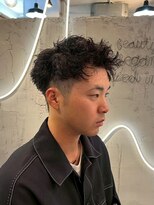 ヴィサージュバスク(VISAGE ba.s.k) 黒髪で決まる無造作パーマスタイル