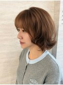 ワンホンレイヤー/ミルクティーブロンド/ダークブルー/渋谷